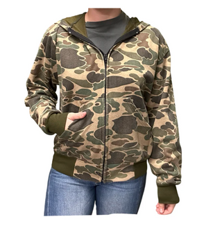 Men's L - Vintage Camo Fullzip Hoodie