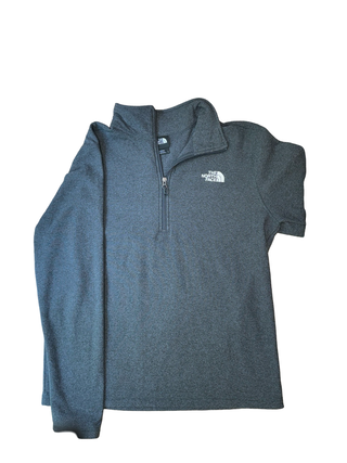 Men's L - Gray North Face Fleece 1/2 Zip Pullover