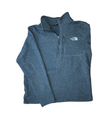 Men's L - Gray North Face Fleece 1/2 Zip Pullover
