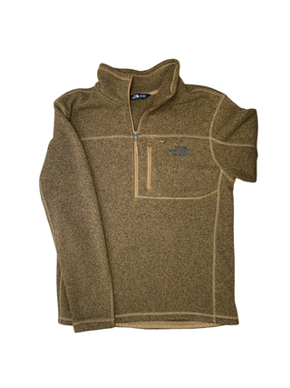 Men's L - Brown North Face Fleece 1/2 Zip Pullover