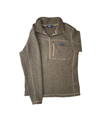 Men's L - Brown North Face Fleece 1/2 Zip Pullover
