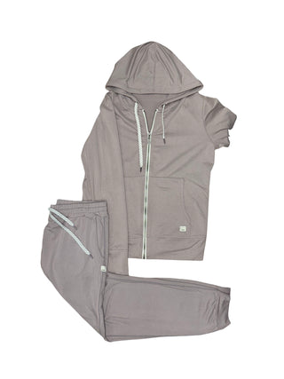 Women's M - Light Pink Vuori Halo Fullzip Hoodie and Jogger Set