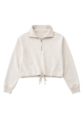 Women's S - Cream Vuori Sedona Half-Zip Pullover