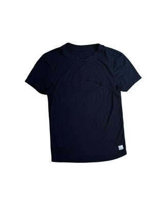 Women's S - Black Vuori Ribbed Cove Cutout Tee