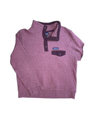 Women's L - Maroon Patagonia Quilted Snap-T Pullover