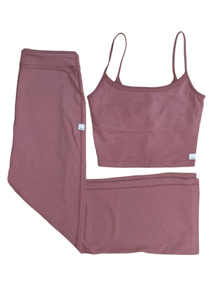 Women's S - Pink Vuori Villa Thermal Waffle-Knit Set