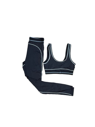 Women's S - Black Alo Leggings and Bra Set