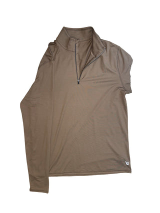 Men's M - Brown Long Sleeve Halo Quarter Zip