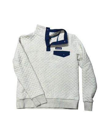 Women's S - Cream Patagonia Quilted Snap-T Pullover