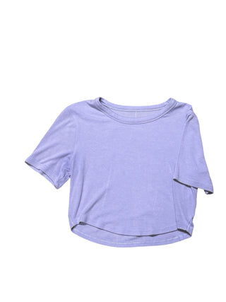 Women's 8 - Purple Lululemon Ribbed Cropped Short Sleeve