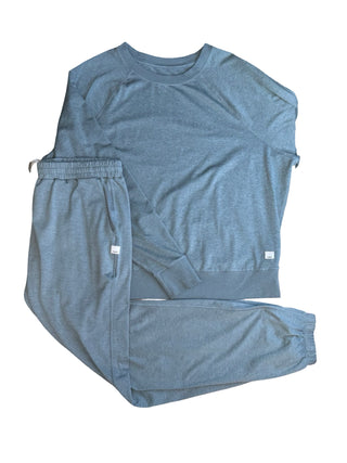 Women's M - Blue Vuori Dreamknit Halo Crew and Jogger Set