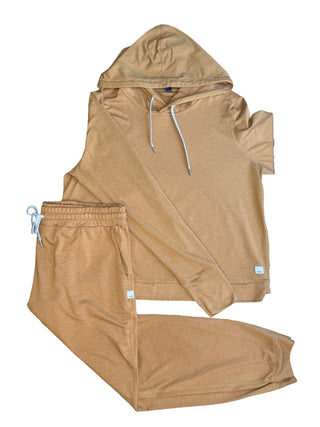 Women's L - Gold Vuori Halo Hoodie and Jogger Set
