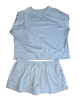 Women's L - Gray Vuori Halo Crew and Short Set