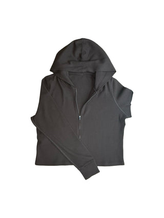 Women's XL - Brown Vuori Waffle Knit Fullzip Hoodie