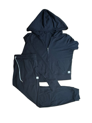 Women's M - Black Vuori Halo Fullzip Hoodie and Jogger Set