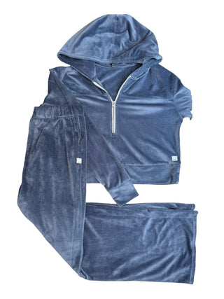 Women's M - Blue Vuori Haven Velour Hoodie and Pant Set