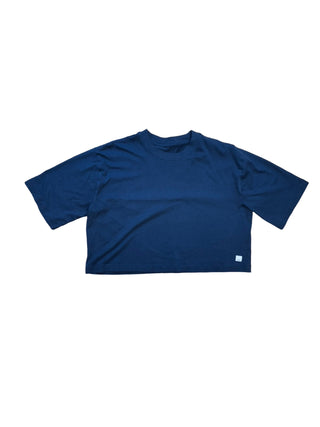 Women's M - Navy Vuori Oversized Cropped Tee
