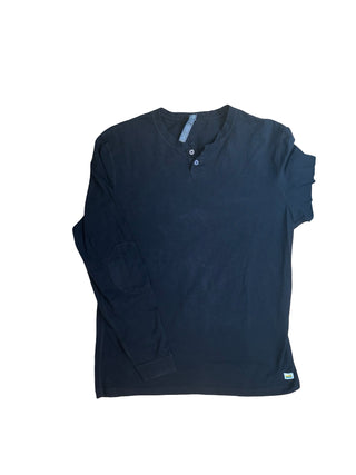 Men's L - Black Vuori Button Henley Pullover