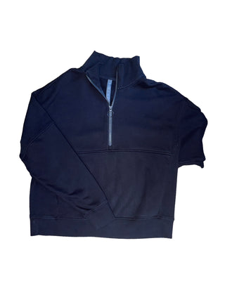 Women's M (Fits M-XL) - Black Vuori Sedona Rib Oversized Pullover