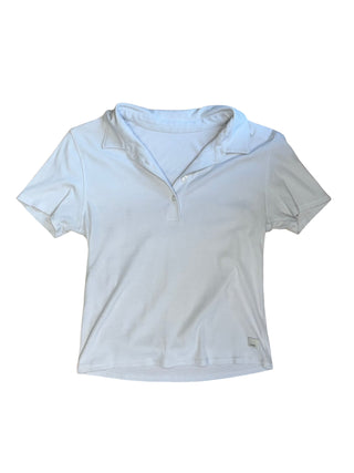 Women's M - White Vuori Mudra Short Sleeve Polo