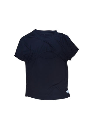 Women's S - Black Vuori Ribbed Cove Cutout Tee