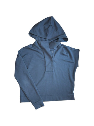 Women's M - Blue Vuori Thermal Bayview 1/4 Snap Pullover Hoodie