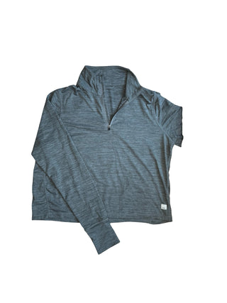 Women's M - Gray Long Sleeve Halo Quarter Zip
