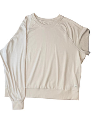Women's L - Cream Vuori Long Sleeve Halo Crew