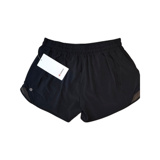 Women's 10 - NWT Black Lululemon Hotty Hot 2 Low Rise Shorts