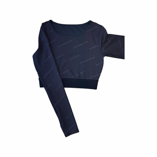 Women's 8 - Black Lululemon Wunder Train Cropped Long Sleeve *Special Edition