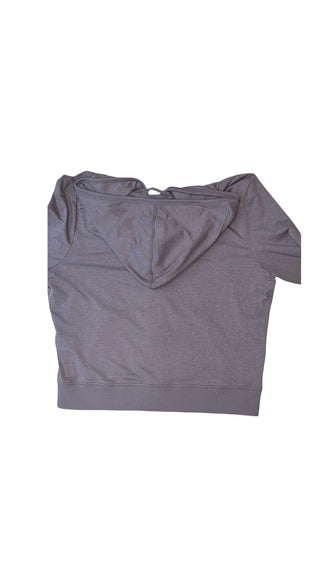 Women's L - Brown Vuori Halo Performance Cropped Fullzip Hoodie