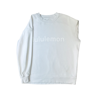 Women's 10 - White Logo Lululemon Perfectly Oversized Crew