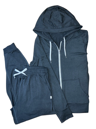 Women's L - Black  Vuori Dreamknit Performance Halo Fullzip Hoodie and Jogger Set