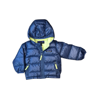 Kids' (3-6 months) - Blue and Green Patagonia Baby Hi-Loft Down Sweater Jacket