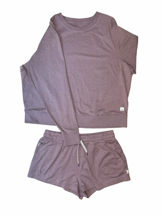 Women's M/L - Pink Vuori Halo Crew and Short Set