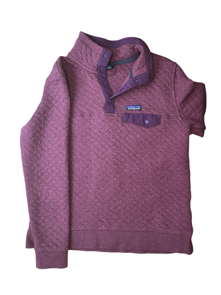 Women's L - Maroon Patagonia Quilted Snap-T Pullover