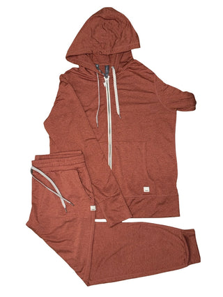 Women's M - Pink Vuori Halo Fullzip Hoodie and Jogger Set