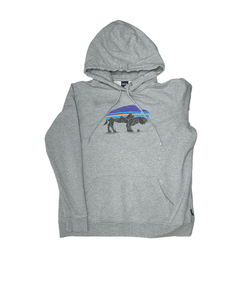 Women's XL - Gray Bison Logo Patagonia Uprisal Hoodie