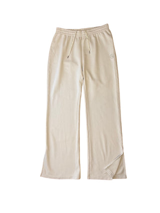 Women's M - Cream Vuori Sedona Wide Leg Split Sweatpant