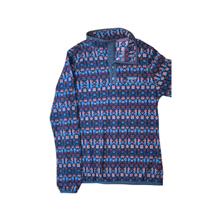 Women's M -Navy Patagonia Micro Fleece Snap-T