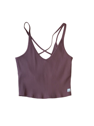 Women's M - Pink Vuori Rib Crop Tank