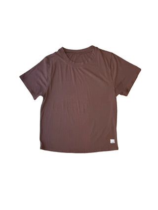 Women's L - Brown Vuori Mudra Fitted Short Sleeve