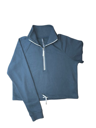 Women's  M - Dark Gray Vuori Restore Half Zip Crew