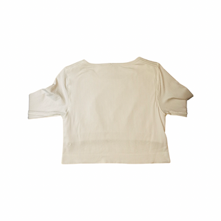 Women's 10 - Ivory Lululemon Ebb to Street Ribbed Cropped Long Sleeve