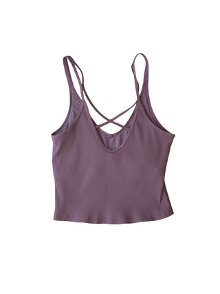 Women's M - Pink Vuori Rib Crop Tank