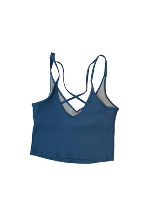 Women's M - Blue Vuori Rib Crop Tank