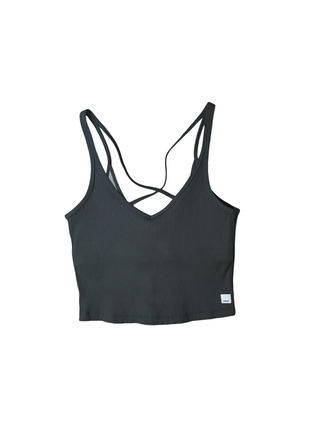 Women's M - Green Vuori Rib Crop Tank