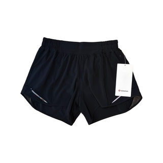 Women's 4 - NWT Black Lululemon Hotty Hot 2 Low Rise Shorts