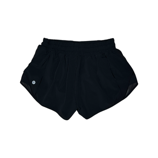 Women's 6 - Black Lululemon Hotty Hot 2 Shorts