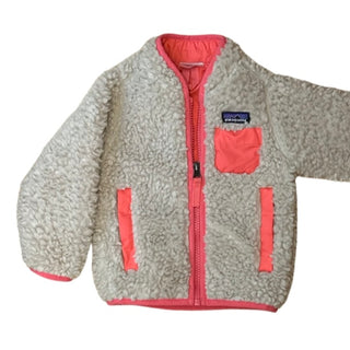 Kids' (6-12 months) - Tan and Pink Retro-X Fleece Jacket